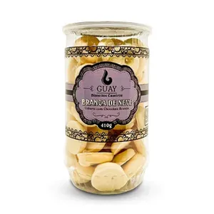 Biscoito Caseiros Branca De Neve Coberto Com Chocolate Branco 410g