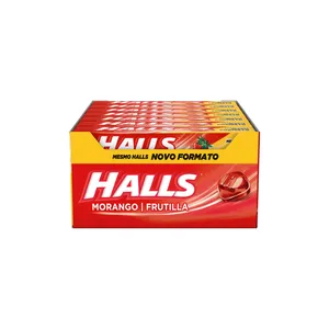 Drops Halls Morango Caixa 21 x 28g