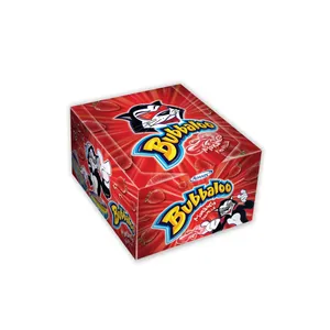 Chiclete Bubbaloo Morango Caixa 60 Unidades 300g