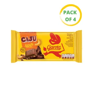 Chocolate Ao Leite Com Castanha De Caju Garoto 4x80 Gr.