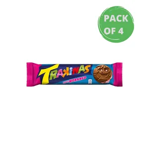 Biscoito Recheio Chocolate Trakinas 4 X 126g